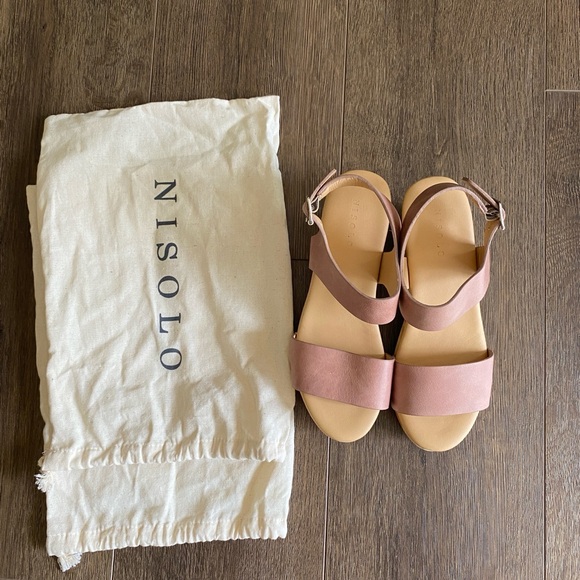 Nisolo Shoes - NISOLO All Day Wooden Clog Sandal 6M in Desert Rose